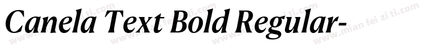 Canela Text Bold Regular字体转换